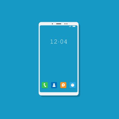Cep telefonu simgesi. Düz tasarımda vektör illüstrasyonu
