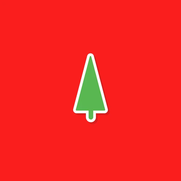 Merry Christmas Tree Vector Flat Design — Stock Vector