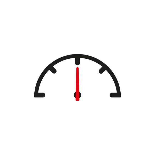 Speedometer Icon White Background Vector Flat Design — Stock Vector