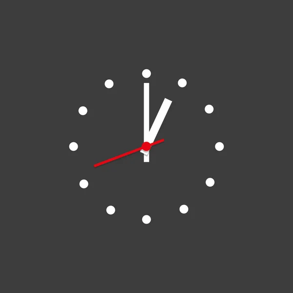 Clock Icon Vector Illustration Flat Design — Stock Vector