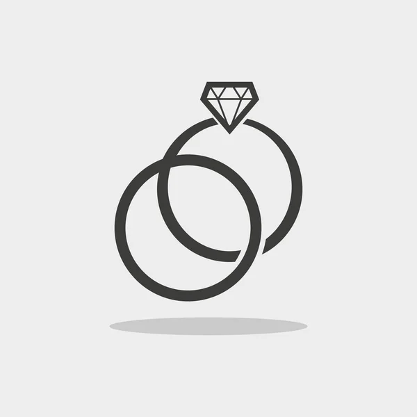 Ringen Icoon Vector Plat Ontwerp — Stockvector