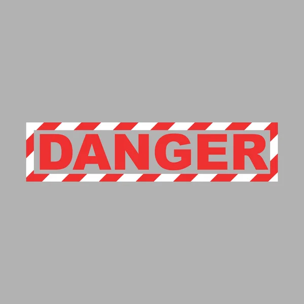 Icône Danger Illustration Vectorielle Plan — Image vectorielle
