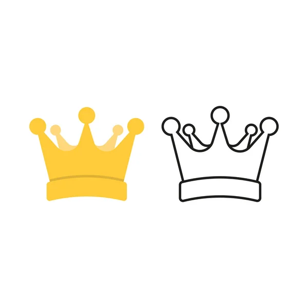 皇冠插图 平面设计中的矢量 — 图库矢量图片
