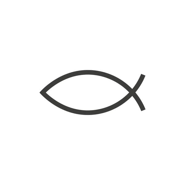 Christians Sign Fish Vector Illustration Flat Design — Stock Vector