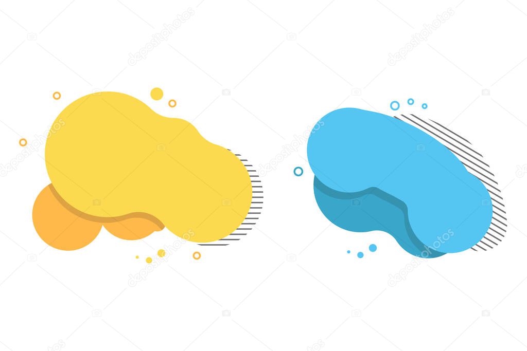 Abstract colorful blobs set. Vector illustration in flat design