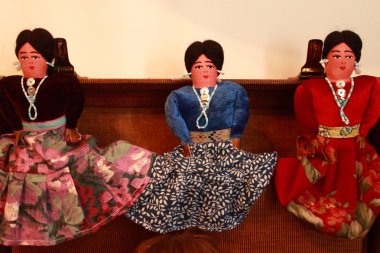 Merida, Venezuela yerel bir fabrika müzesinde bitmiş ahşap oyuncaklar.