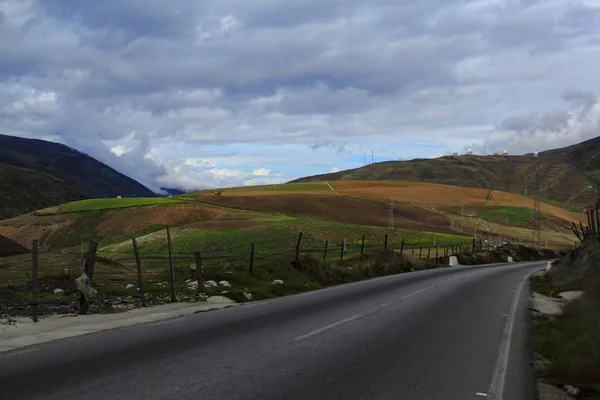 Uitzicht Trans Andes Highway Een Van Hoogste Latijns Amerika Loopt — Stockfoto