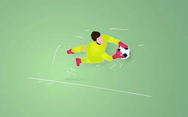 Acrobático Jogador Futebol Bola Tiro Ilustração Vetorial —  Vetores de Stock