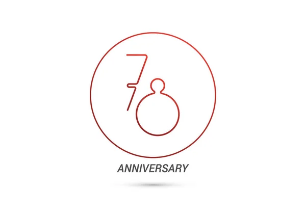 Anniversary Sign Circle White Background Vector Illustration — Stock Vector