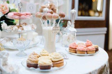 Düğün, şeker kapatın, pek çok tatlılar