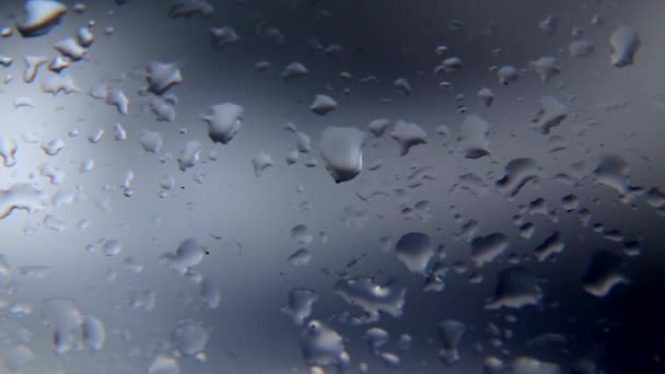 Rain Drops Window Glass Time Lapse Final — Stock Video