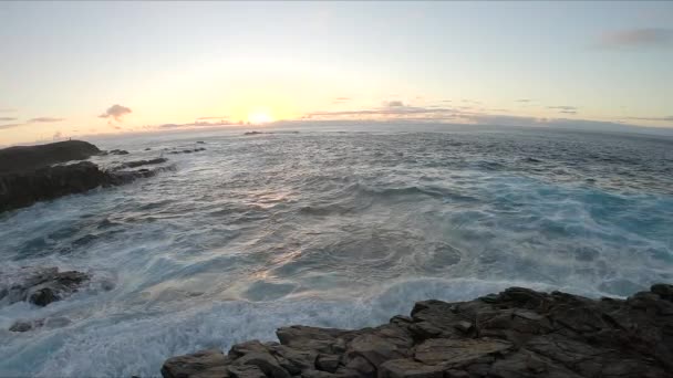 Namiddag Uitzicht Hoge Kliffen Oceaan Punta Jandia Het Eiland Fuerteventura — Stockvideo