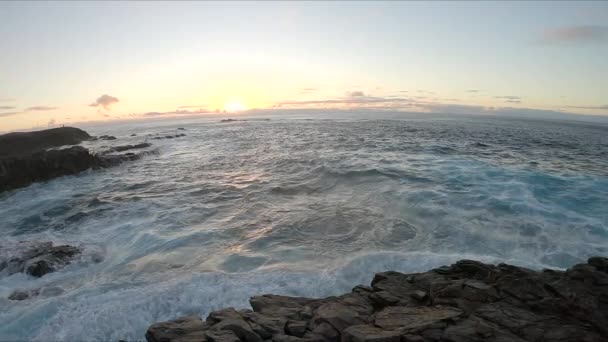 Vista Pomeridiana Delle Alte Scogliere Dell Oceano Punta Jandia Sull — Video Stock