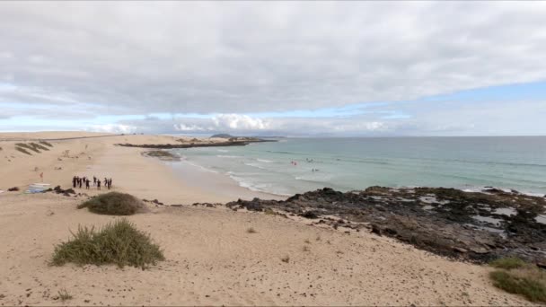 Surfers Learning Surf — Stock Video