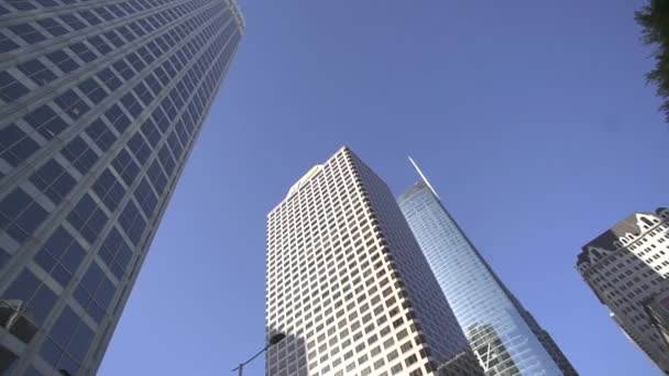 2019年9月22日 洛杉矶 洛杉矶市中心大街的全景摩天大楼 — 图库视频影像
