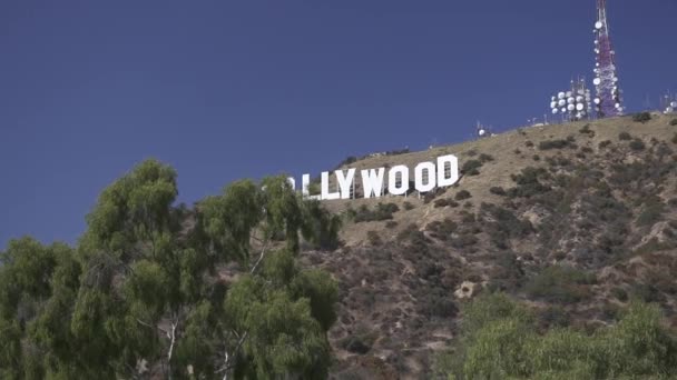 Los Angeles October 2019 Hollywood Sign Popular Touristic Attraction October — 비디오