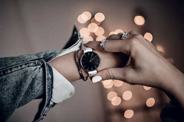 Stylish Watch Woman Hand — Stock Photo, Image