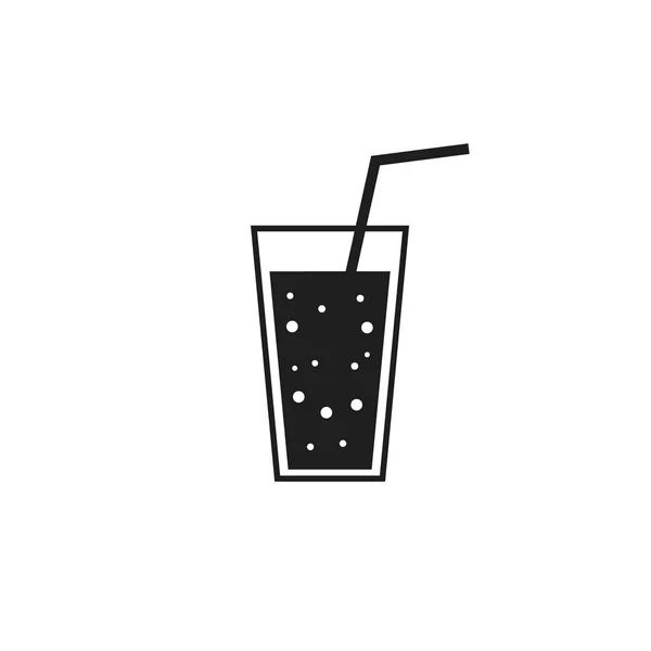 Glas Sap Restaurant Cocktail Café Limonade Drinken Drinken Zwarte Pictogram — Stockvector