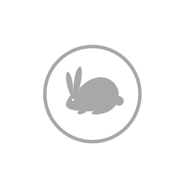 Vektör Işaret Hare Koruma Hayvan Organik Işareti Logo Logo Gri — Stok Vektör