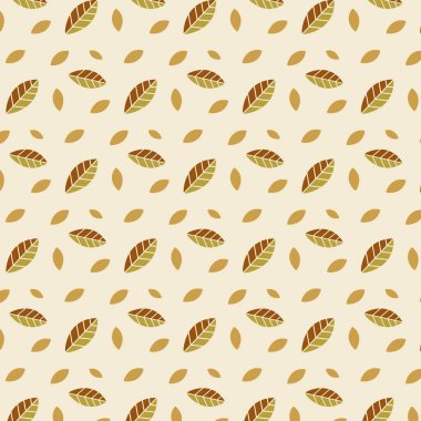 Desen süsleme sezon sonbahar karanlık ışık turuncu sonbahar tekrar moda tekstil giyim için sarı bir arka plan üzerinde bırakır.