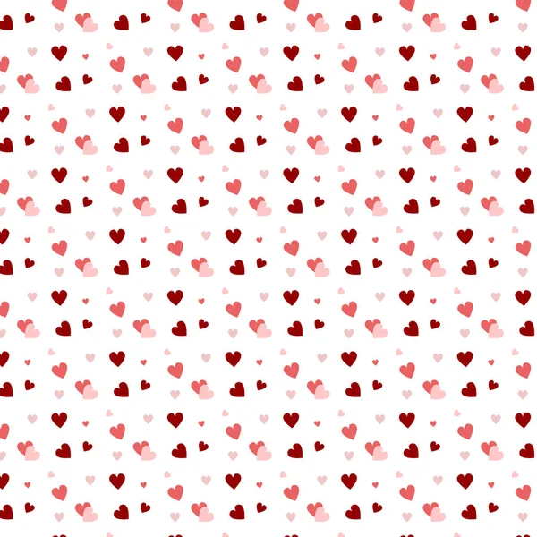 Muster Schwarze Herzen Vektorillustration Simbol Liebe Und Valentinstag Hintergrund Rot — Stockvektor