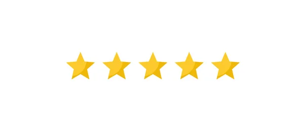 五星级客户产品评级审查在白色背景下的应用程序和网站的平面图标 — 图库矢量图片