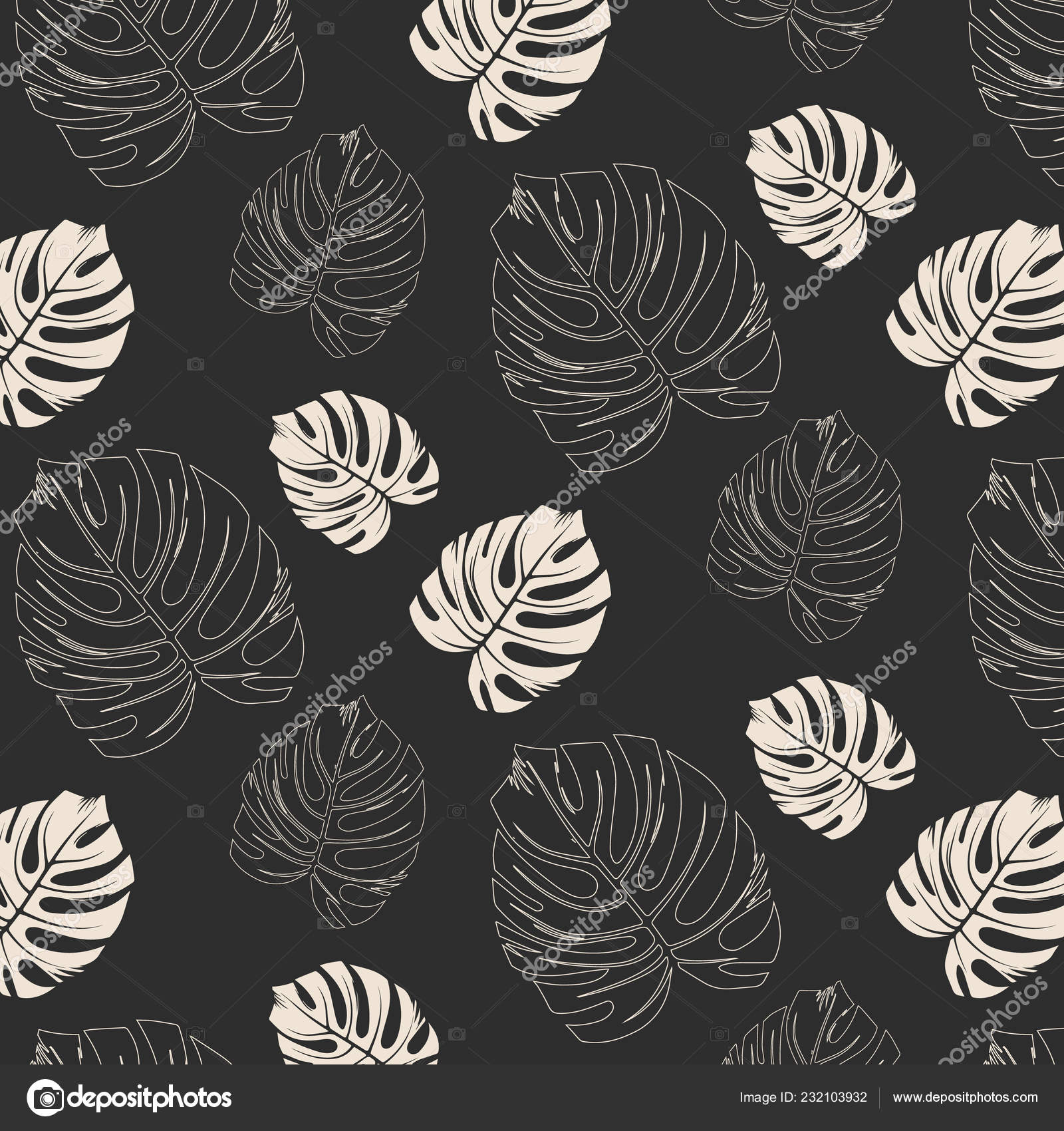 Black And White Palm Tree Wallpaper Beach Pattern