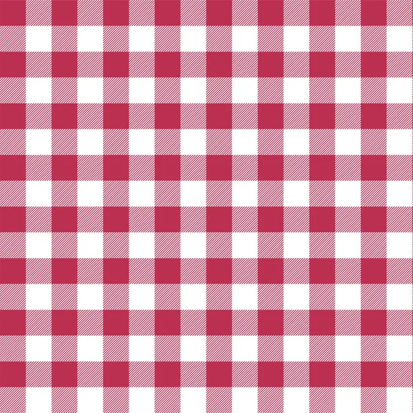 Vector Lumberjack Plaid Pattern Alternating Light Red White Squares Background — Stock Vector