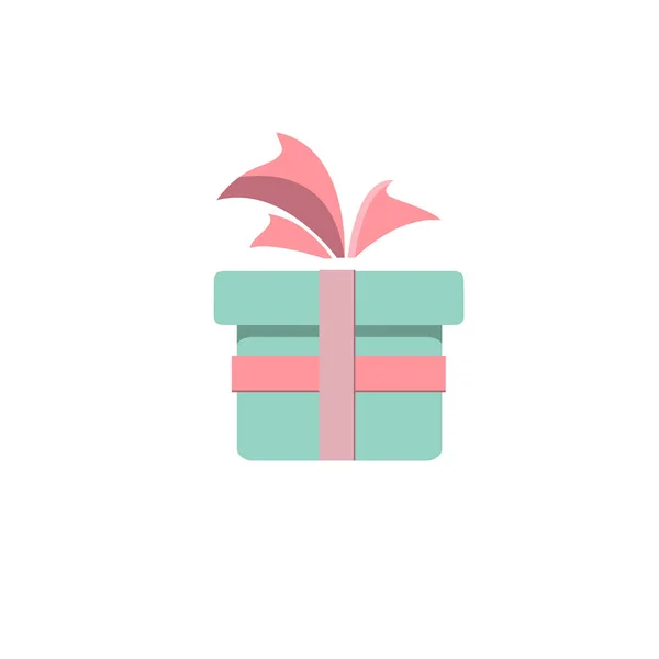 ギフト アイコン 青いギフト ボックス 誕生日パーティー 特別なギフト袋 ロイヤルティ プログラム賞 ピンクの弓 ベクトルのアイコン — ストックベクタ