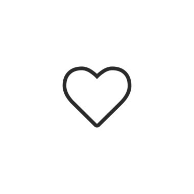 Kalp simge vektör. Mükemmel aşk sembolü. Sevgililer günü işareti, gölge, grafik ve web tasarım, logo için düz stil beyaz zemin üzerine izole amblemi. Eps10 siyah piktogram