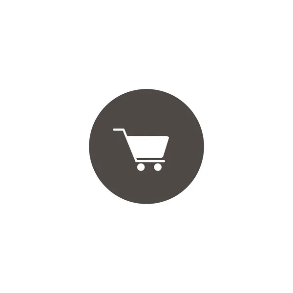 Shopping Cart Icona, design piatto migliore icona vettoriale. Icona rotonda — Vettoriale Stock
