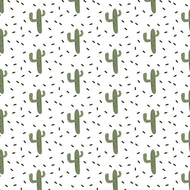 Kaktüs ile desen. Vector Doodle süsleme. EPS 10