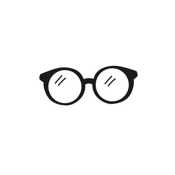 Doodle style glasses. Vector hand drawn illustration. Eyeglasses on white background — Stock Vector