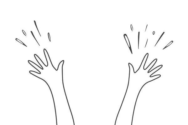 Alkışeli çizilmiş. Vektör doodle illüstrasyon
