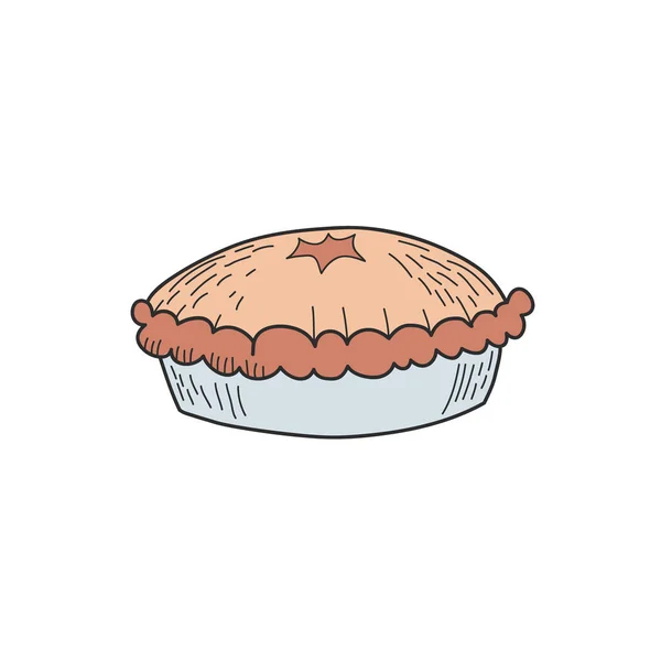Desenho vetorial de torta de maçã —  Vetores de Stock