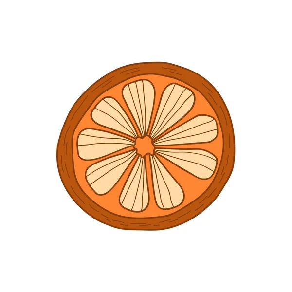 Apelsinfrukt Vektorillustration Orange Mandarinritning — Stock vektor