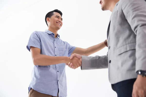 Asian Young Business shake hand — Stock Photo, Image