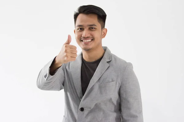 Asian Young Business thumb up — Stock Photo, Image