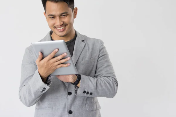 Asian Young Business com tablet — Fotografia de Stock