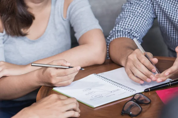 Friend colleagues studying — Stock Photo, Image