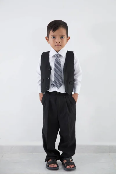 Kleine jongen zakenman beroep — Stockfoto