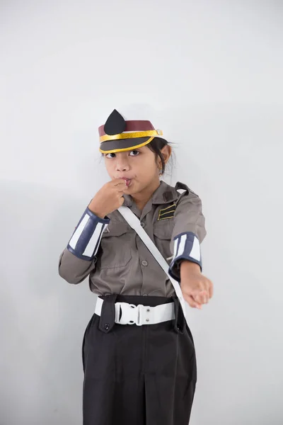 kid pretending to be police officer