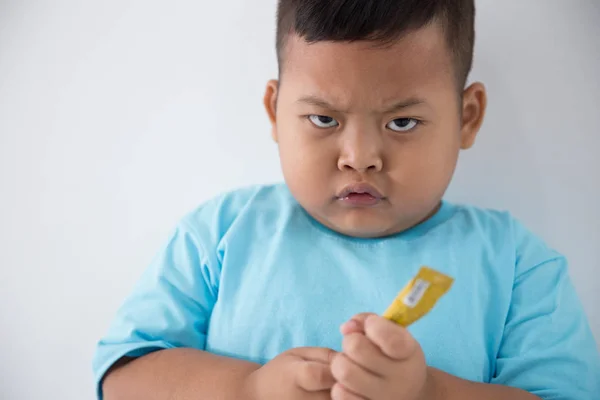 Mad face kid — Stock Photo, Image
