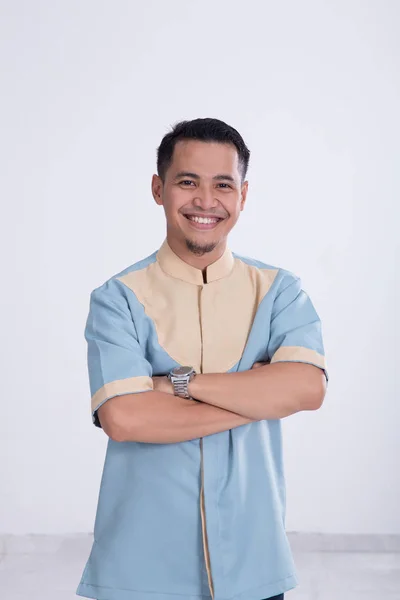 Asian man muslim smiling — Stock Photo, Image