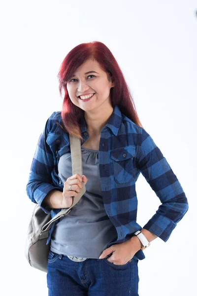 Portrait of attractive female redhead — Stock Photo, Image