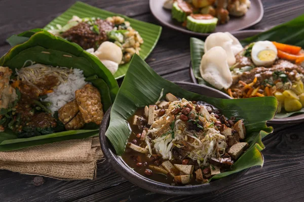 Makanan kuliner tradisional indonesia — Stok Foto