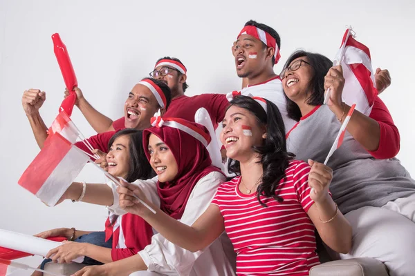 Partidario viendo un partido — Foto de Stock