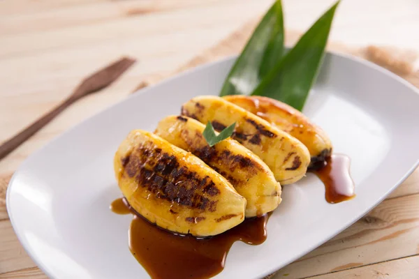 Delicious pisang epe traditional indonesian culinary — Stock Photo, Image