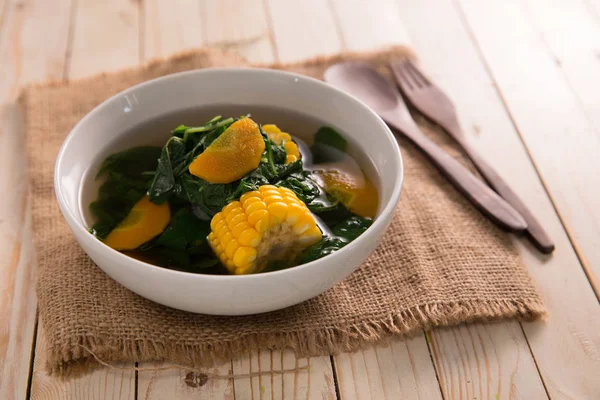 Sayur bening bayam — Stock Photo, Image