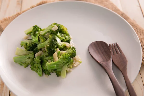 Agitar brócolis frito ou brokoli cah — Fotografia de Stock